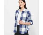 Target Check Flannelette Shirt - Blue