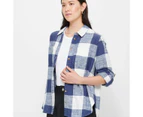 Target Check Flannelette Shirt - Blue