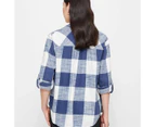 Target Check Flannelette Shirt - Blue