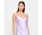 Bias Cut Satin Slip Midi Dress - Lily Loves