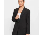 90's Power Shoulder Blazer - Lily Loves - Black