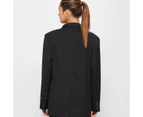 90's Power Shoulder Blazer - Lily Loves - Black