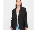 90's Power Shoulder Blazer - Lily Loves - Black