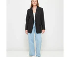 90's Power Shoulder Blazer - Lily Loves - Black