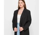 90's Power Shoulder Blazer - Lily Loves - Black