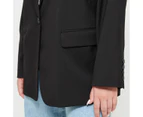 90's Power Shoulder Blazer - Lily Loves - Black