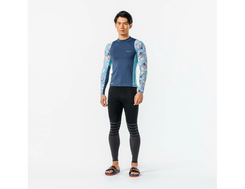 DECATHLON OLAIAN Men's Anti-UV Surfing Leggings - 100 Slate Blue