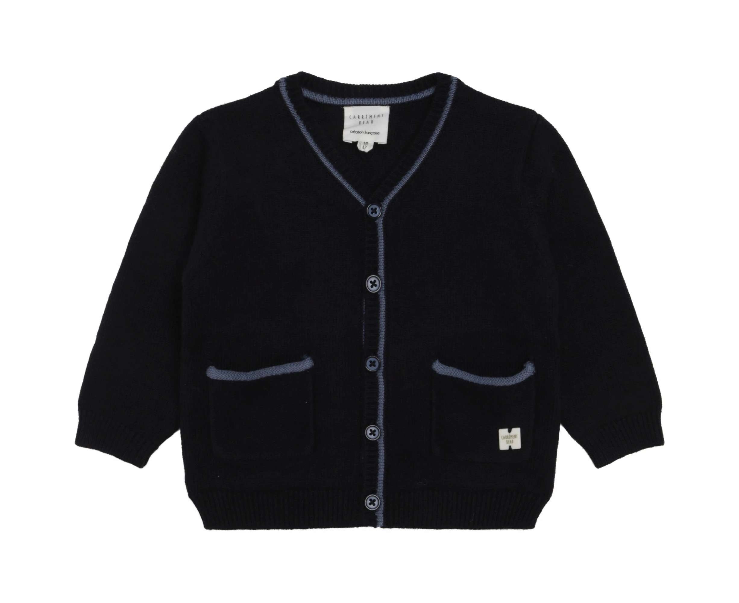 Carrement Beau Navy Knitted Cardigan