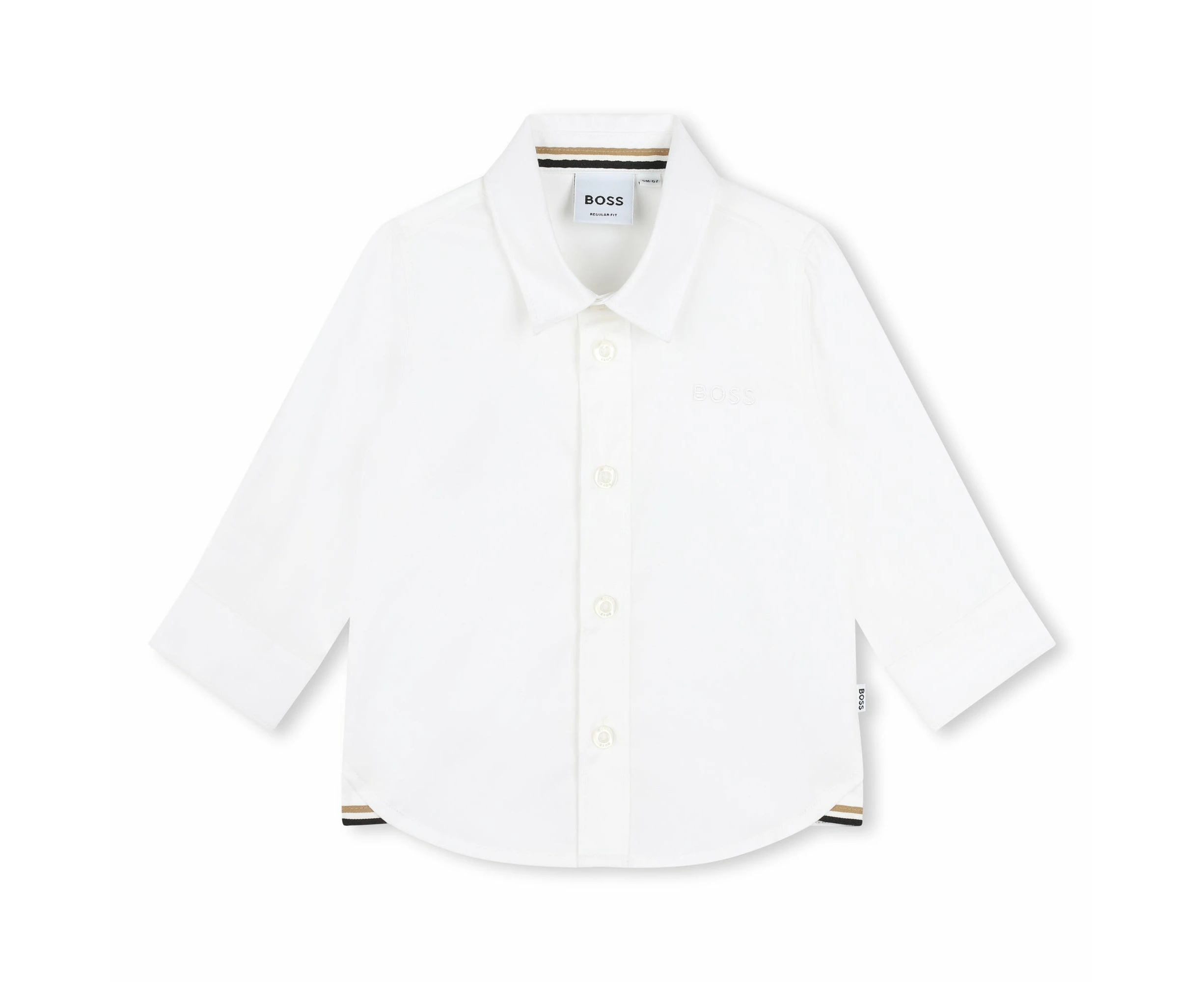 BOSS KIDSWEAR Infant White Oxford Long Sleeve Shirt