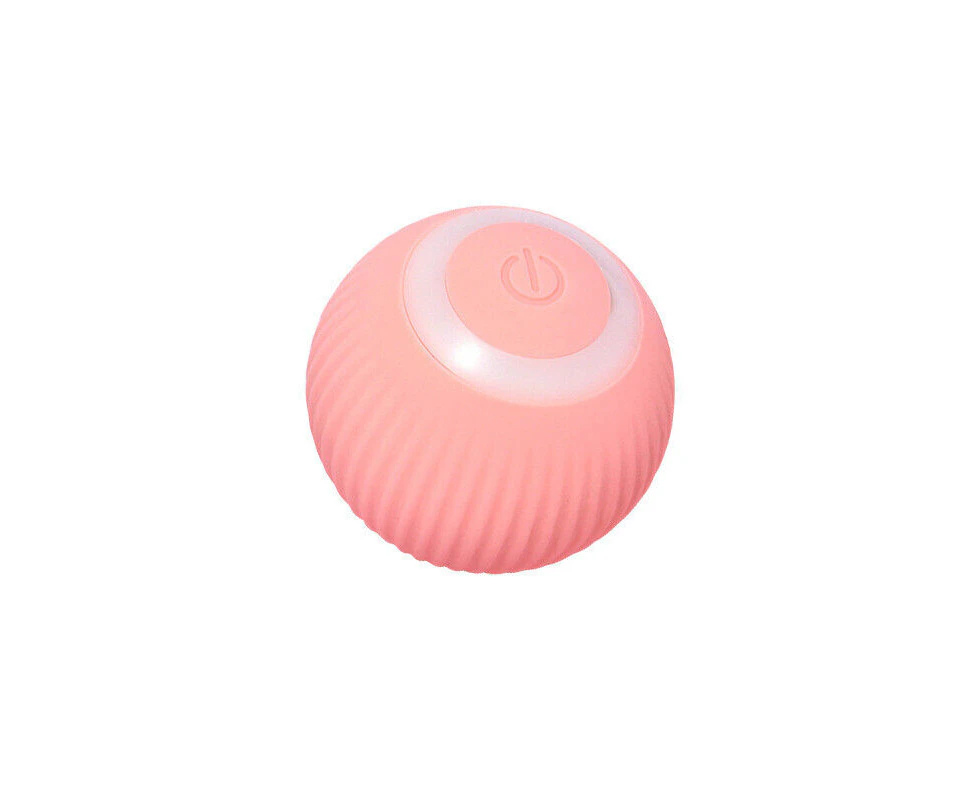 Interactive Smart Cat Toy Automatic Rolling Cat Ball Self-Moving Kitten Toys - Pink