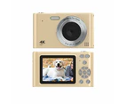 48MP HD Retro Digital Camera with 32G Memory Card 1080P Kids Student Beginner Camera Gold