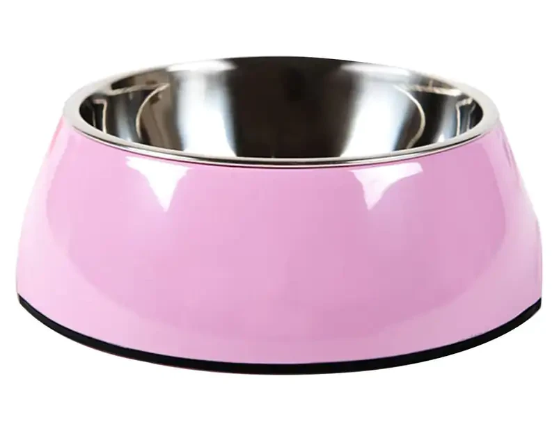 dog bowl-pink L Pet Bowls Stainless Steel Dog Cat Pet Bowl Pet Water And Food Bowls