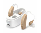 Rechargeable Hearing Aids for Seniors Noise Cancelling Hearing Aids Hearing Aids Amplifier Sound Assist Devices White