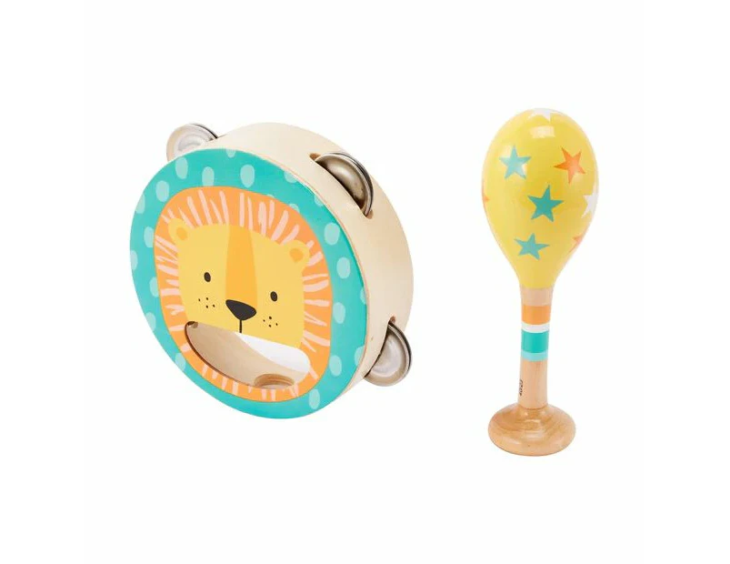 Wooden Tamborine & Maraca Set - Anko