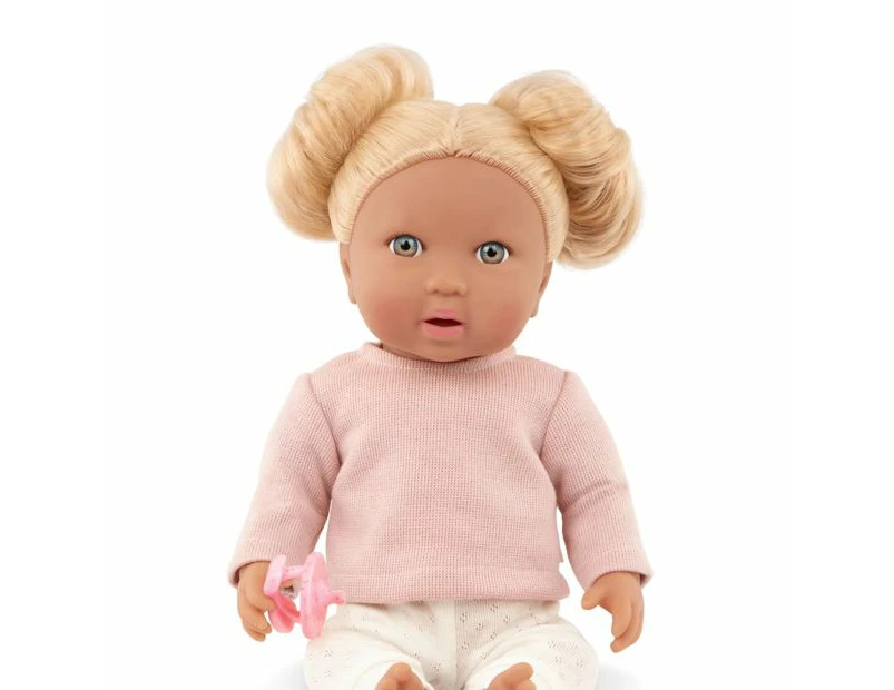 LullaBaby Baby Doll with Wavy Blonde Hair Blue Eyes & Fair Skin Tone