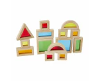 Wooden Light & Colour Blocks, 14 Piece Set - Anko