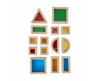 Wooden Light & Colour Blocks, 14 Piece Set - Anko