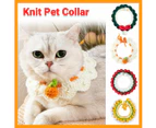 Adjustable Kitten Collar Woven Pet Bib Dog Collar Colourful Design Safety