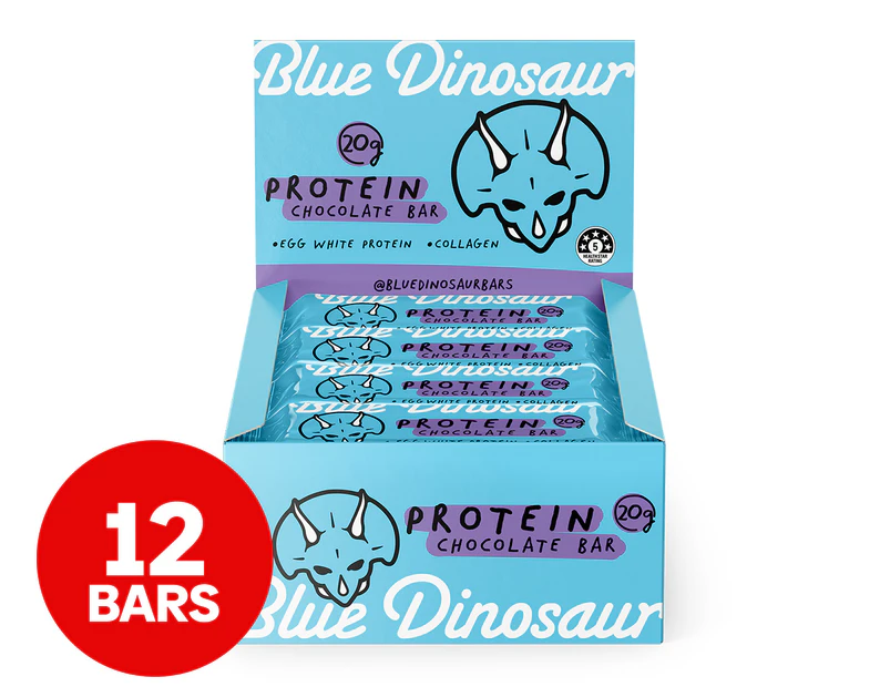 12 x Blue Dinosaur Protein Bars Chocolate 60g