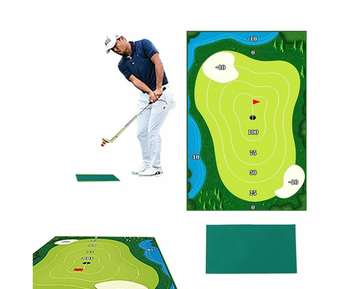 Chipping Golf Game Mat Set Golf Practice Mat Play Mat Indoor Outdoor Games Equipment