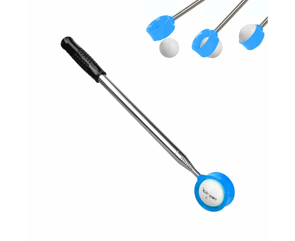 Telescopic Golf Ball Retriever Easy Pick Up Balls Golf Accessories Blue