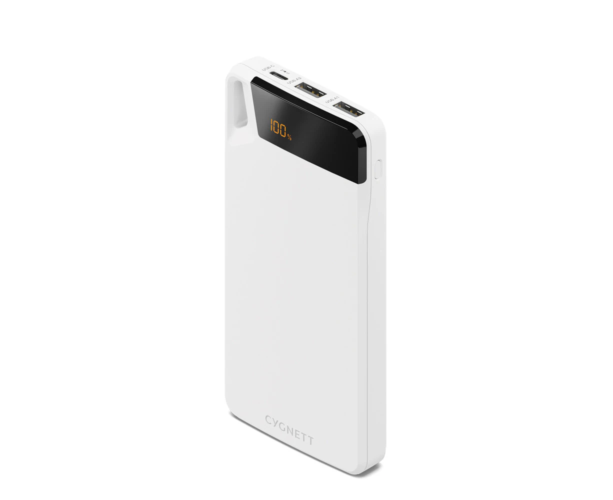 Cygnett Gen4 Boost 10000mAh Power Bank Portable External Battery Charger White