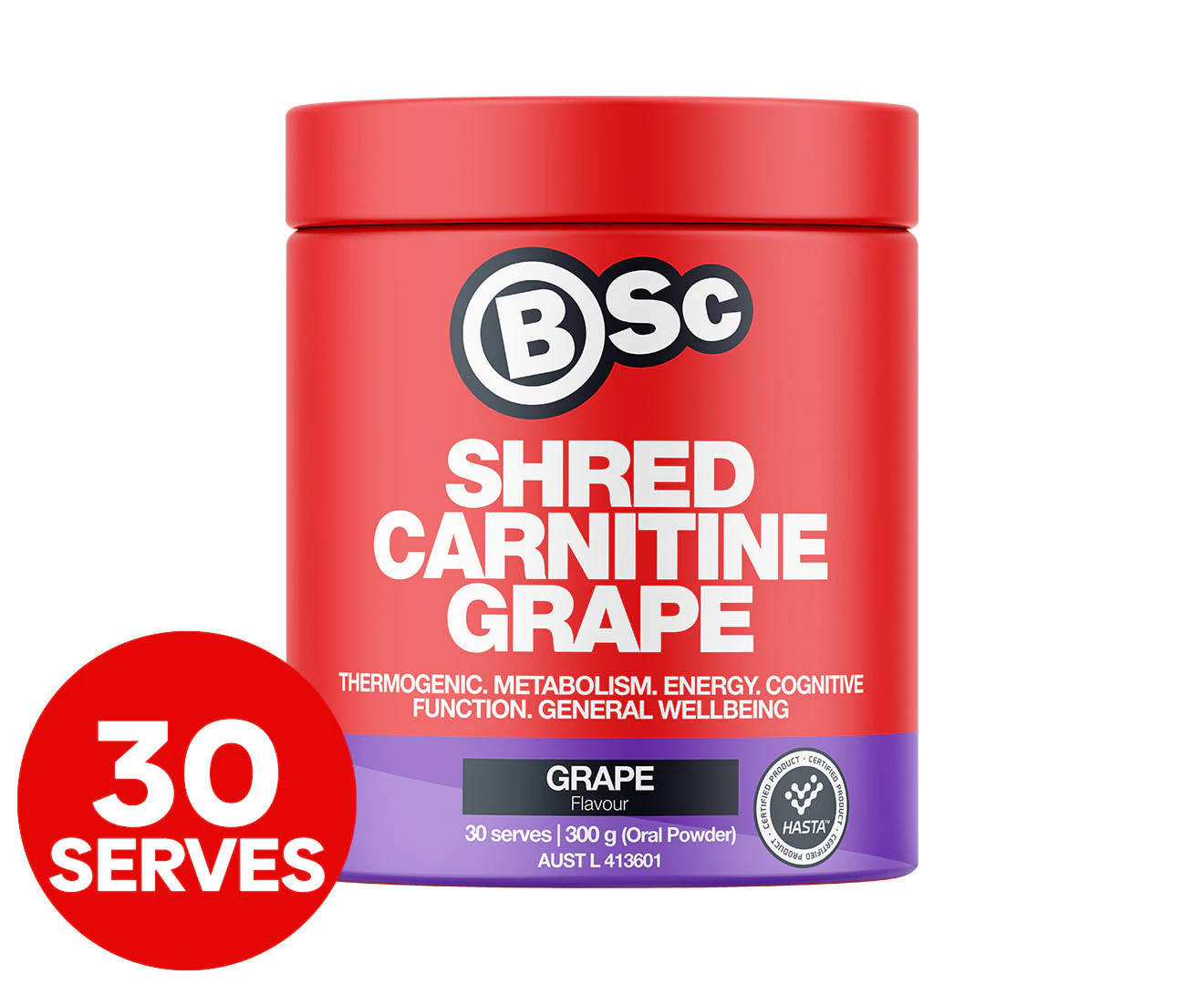 BSc Shred Carnitine Grape 300g / 30 Serves