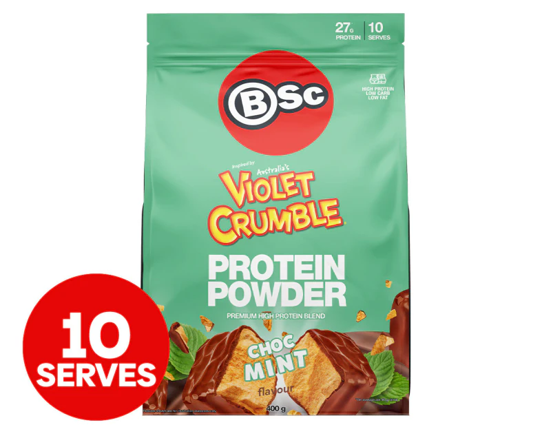 BSc Violet Crumble Protein Powder Choc Mint 400g / 10 Serves