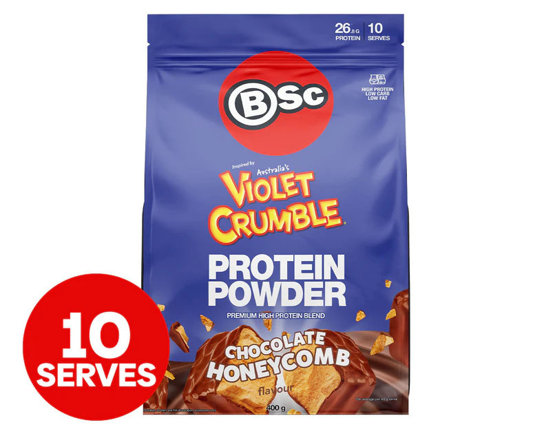 BSc Violet Crumble Protein Powder Chocolate Honeycomb 400g / 10 Serves