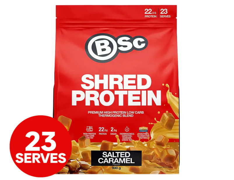 BSc Shred Protein Powder Salted Caramel 800g / 23 Serves