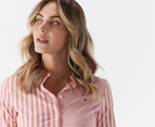 Tommy Hilfiger Women's Heritage Stripe Play Shirt - Strawberry Field/Multi