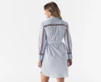 Tommy Hilfiger Women's Poplin Monica Shirt Dress - Seldom Blue/Optic White