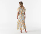 Billabong Women's Lost In Love Floral Maxi Dress - Salt Crystal