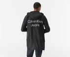 Calvin Klein Jeans Men's Master Jeans Logo Hooded Raincoat - Black