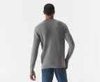 Tommy Hilfiger Men's Rectangular Structure Crewneck Jumper - Medium Grey Heather