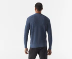 Tommy Hilfiger Men's Rectangular Structure Crewneck Jumper - Faded Indigo