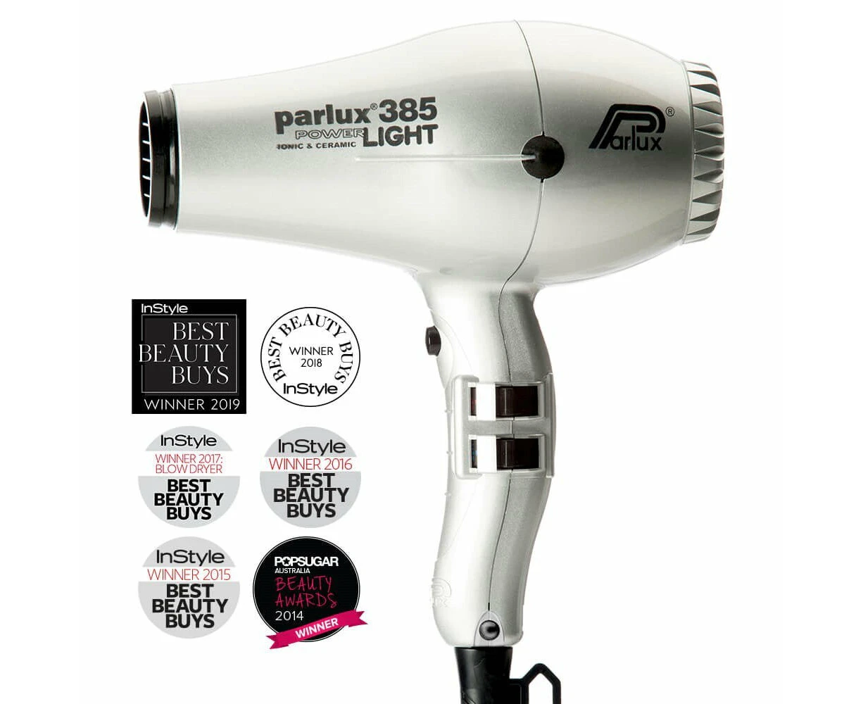 Parlux 385 Power Light Ceramic Ionic Hair Dryer Silver