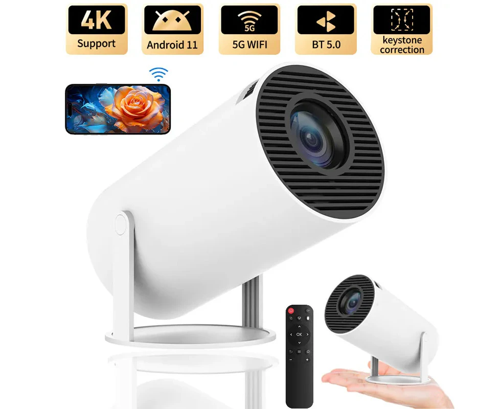 5G 4K Projector Smart HD LED WiFi Bluetooth HDMI USB Android Office Home Theater