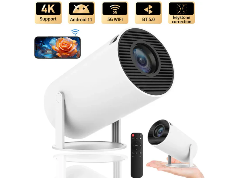 5G 4K Projector Smart HD LED WiFi Bluetooth HDMI USB Android Office Home Theater