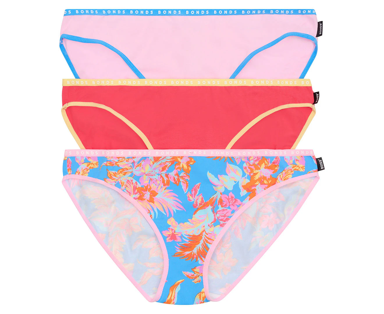 Bonds Women's Hipster Bikini Briefs - Island Time/Daydream Blush/Raspberry Rave