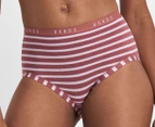 Bonds Women's Cottontails Full Briefs 3-Pack - Lilac/Stripe/Base Blush