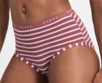 Bonds Women's Cottontails Full Briefs 3-Pack - Lilac/Stripe/Base Blush