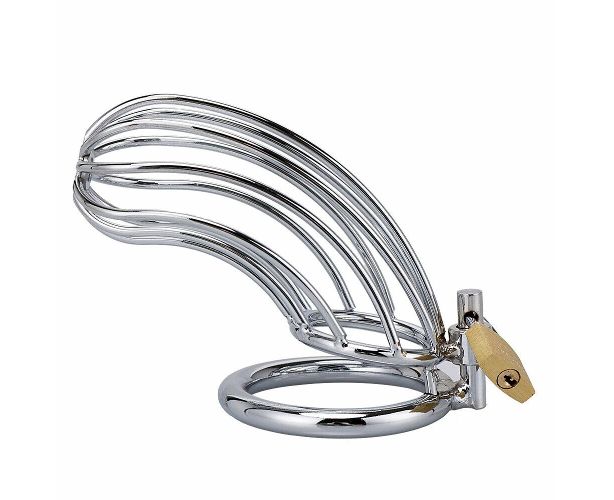 STAINLESS STEEL Male Chastity Device Penis Cage / 3 Ring Size - RYCB013