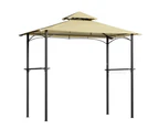 InstaHut Gazebo Outdoor Patio Marquee BBQ Grill Shelter Garden Shade Hooks Beige