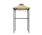 InstaHut Gazebo Outdoor Patio Marquee BBQ Grill Shelter Garden Shade Hooks Beige