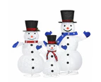 Jingle Jollys Christmas Lights 330 LED Fairy Light 3pcs Snowman Decorations Set