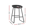 Artiss set of 2 Bar Stools Kitchen Dining Chairs Counter Stool PU Leather Metal