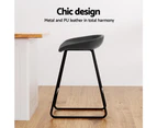 Artiss set of 2 Bar Stools Kitchen Dining Chairs Counter Stool PU Leather Metal