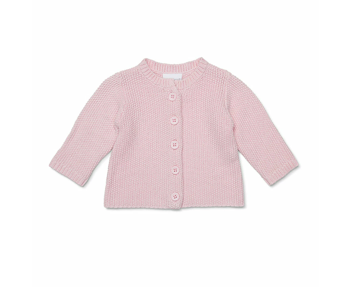 Marquise Pink Cotton Knitted Cardigan