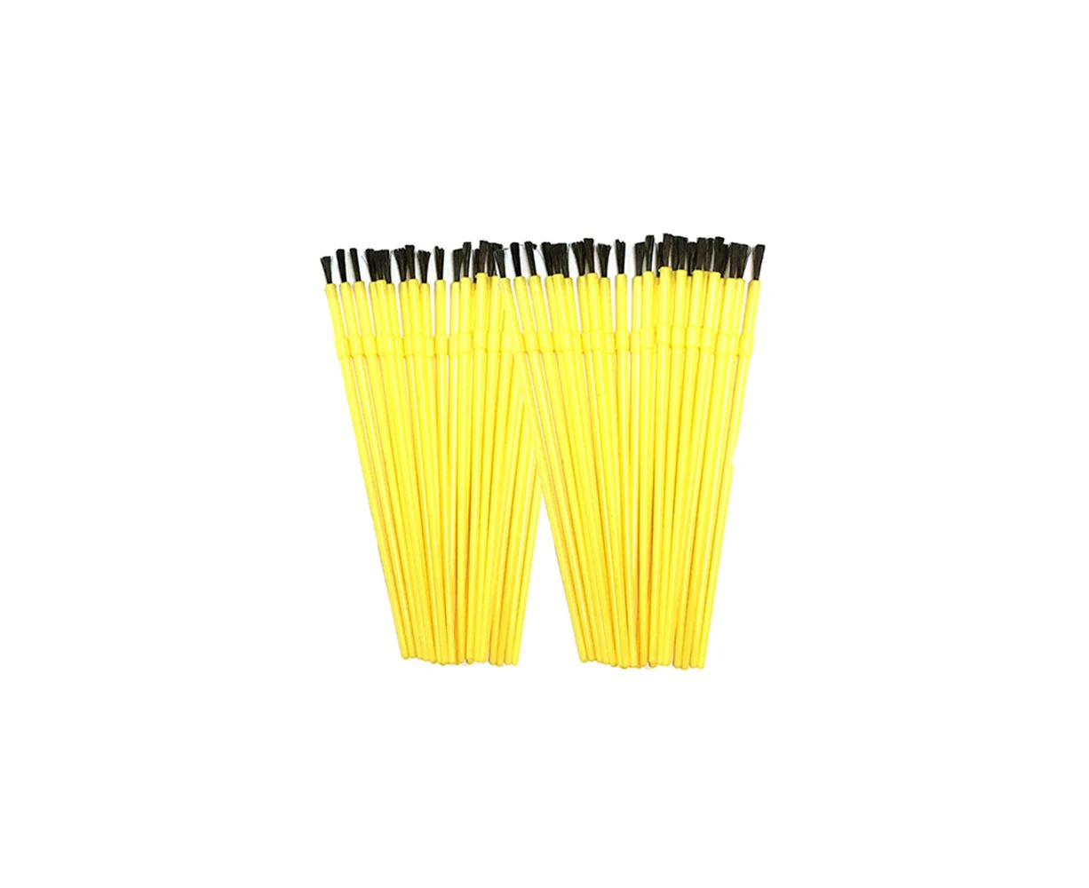 Bulk Kids Paint Brush Sets Assorted Colours - Yellow x 48